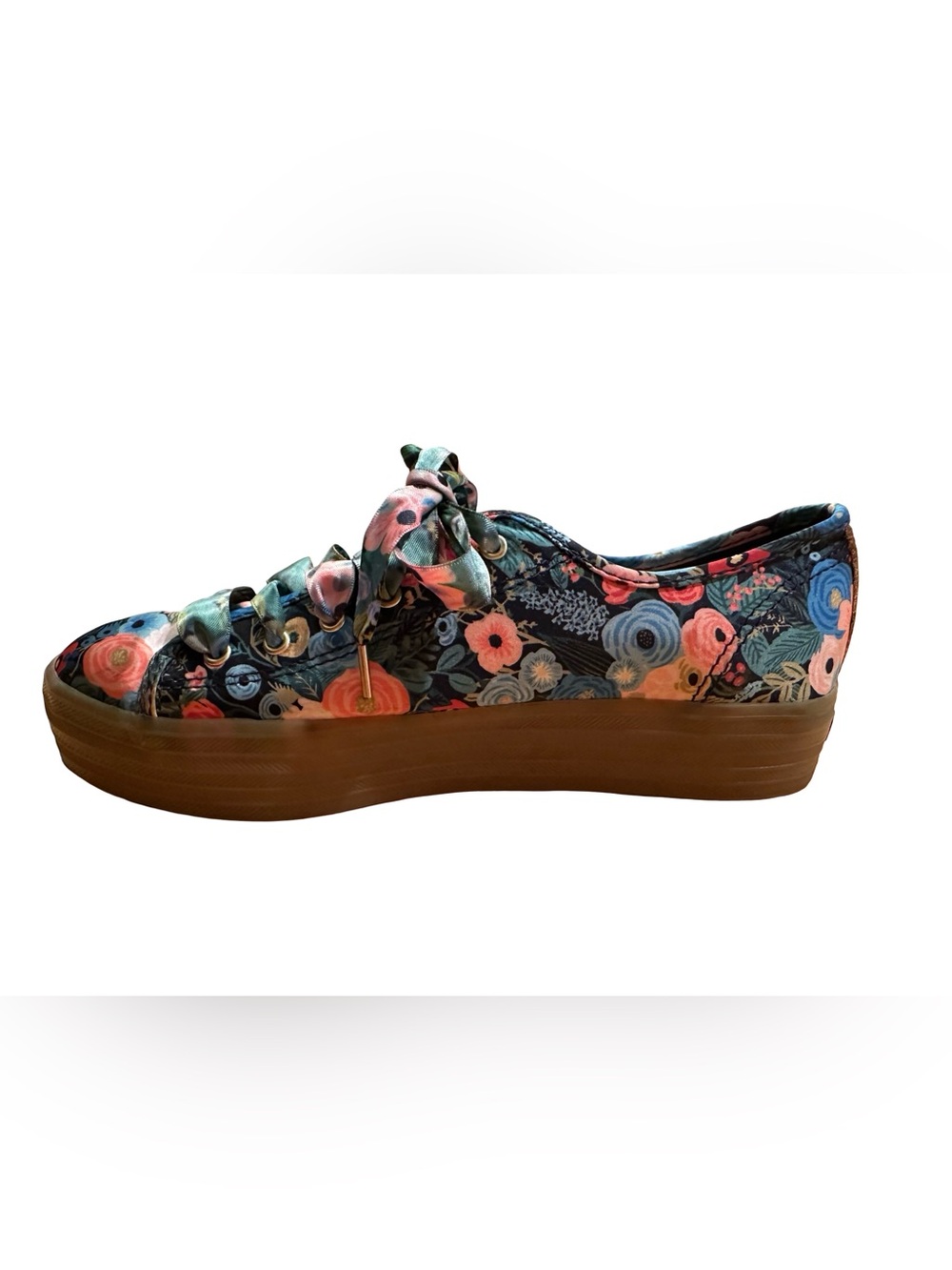 Anthropologie Keds x Rifle Paper Co. Garden Party Platform Sneakers, Size 6.5 - Picture 10 of 12